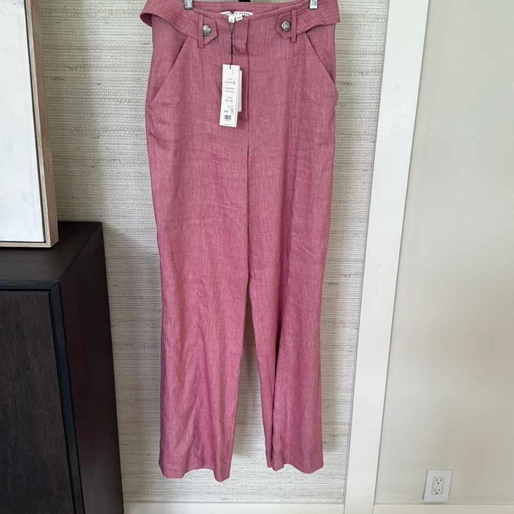 Sunny Pant by Veronica Beard. Dark peony purple